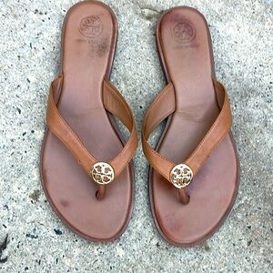 Tory Burch leather flip flops